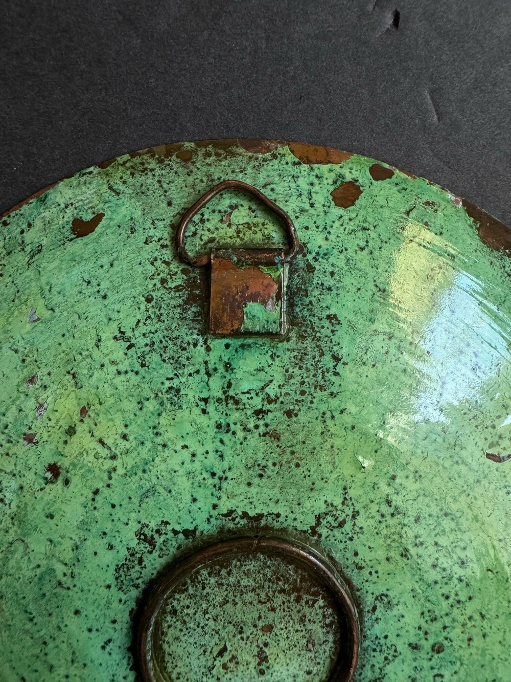 Vintage Peruvian Wall Plate Silver & Copper Mixed Media Decorative Handmade - Picture 9 of 11